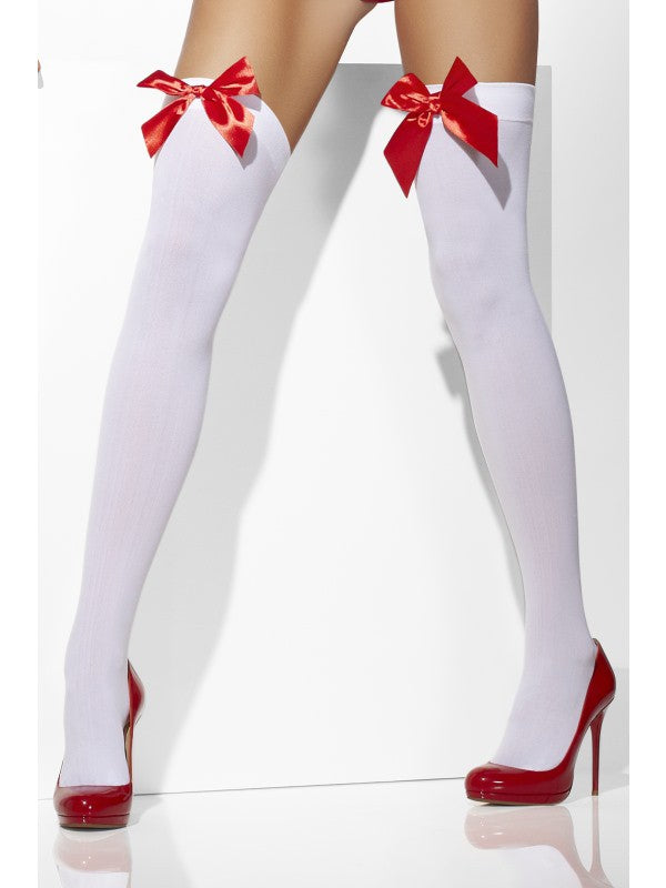 Medias Blancas con Lazo Rojo Medias y Pantys Smiffys