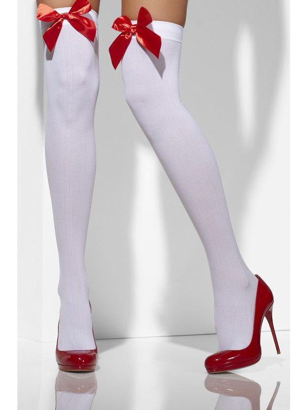 Medias Blancas con Lazo Rojo Medias y Pantys Smiffys