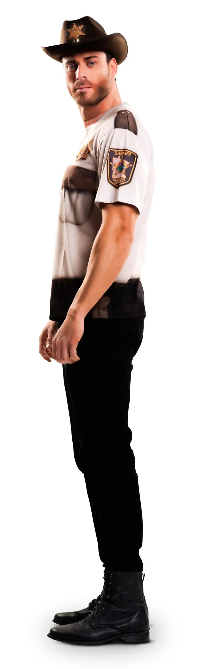 Camiseta de Sheriff para Hombre Camisetas Disfraz Viving