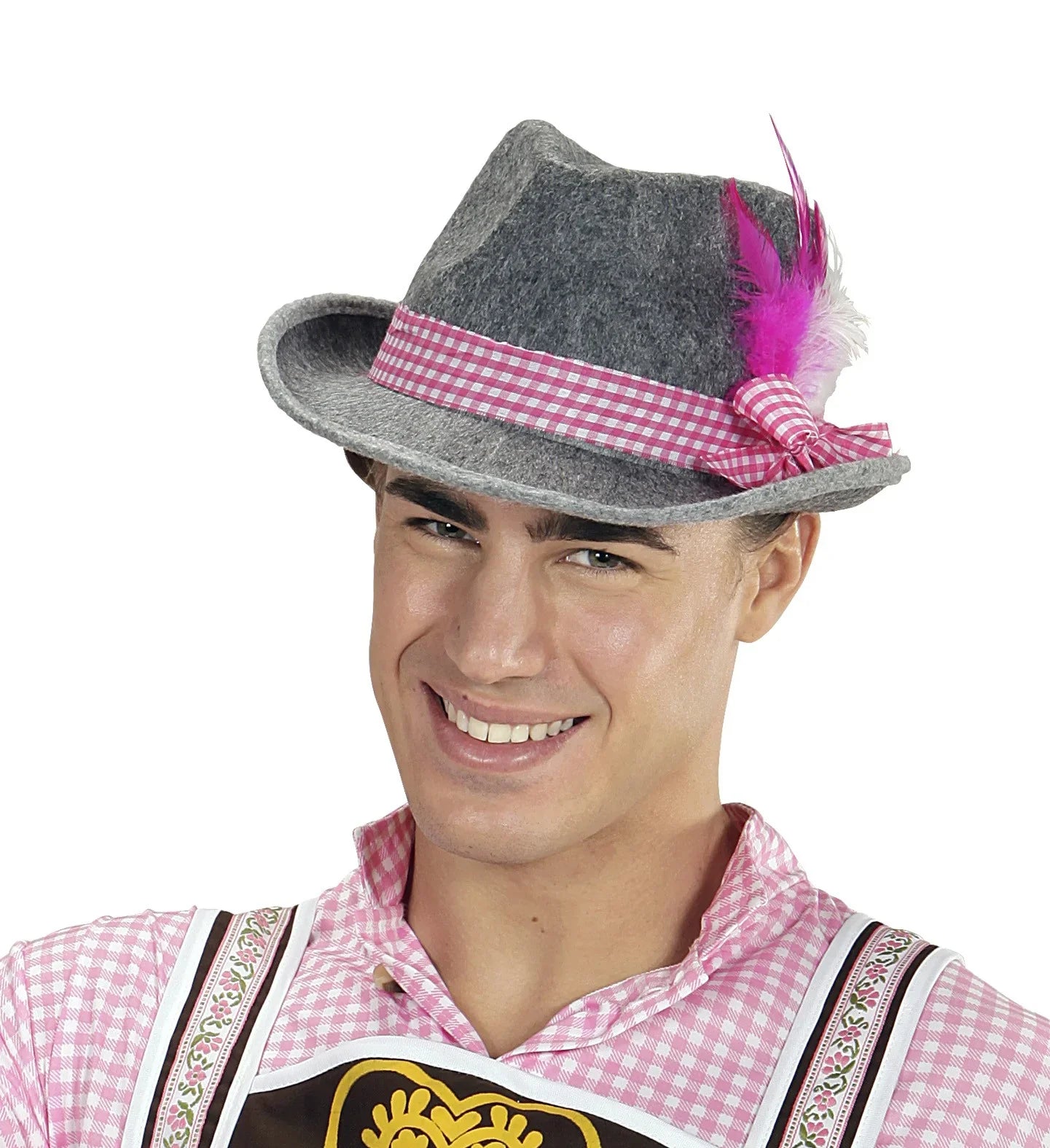 Sombrero Oktoberfest Gris y Rosa Sombreros y Gorros Widmann