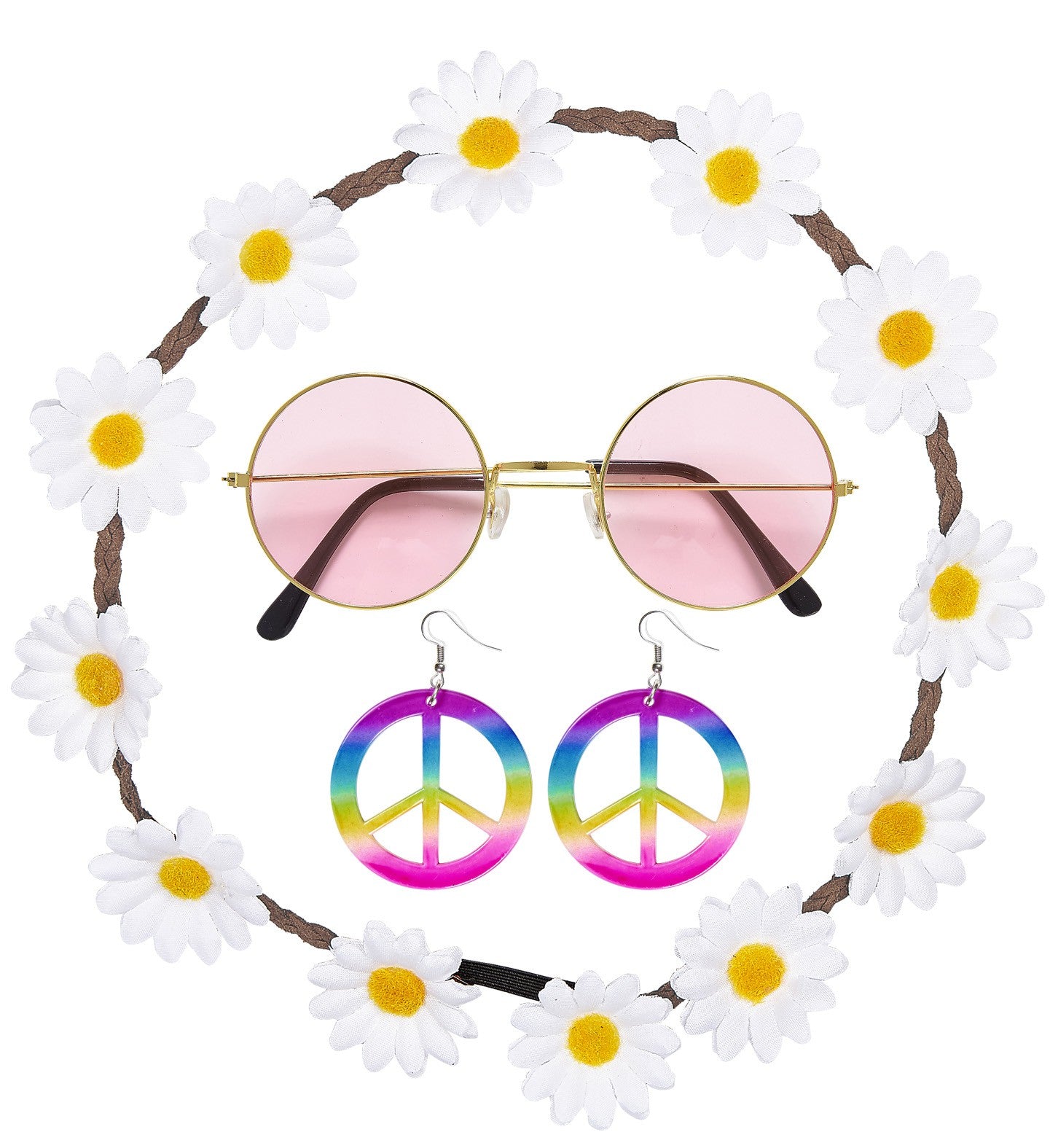 Set de Accesorios de Hippie COMPLEMENTOS Widmann