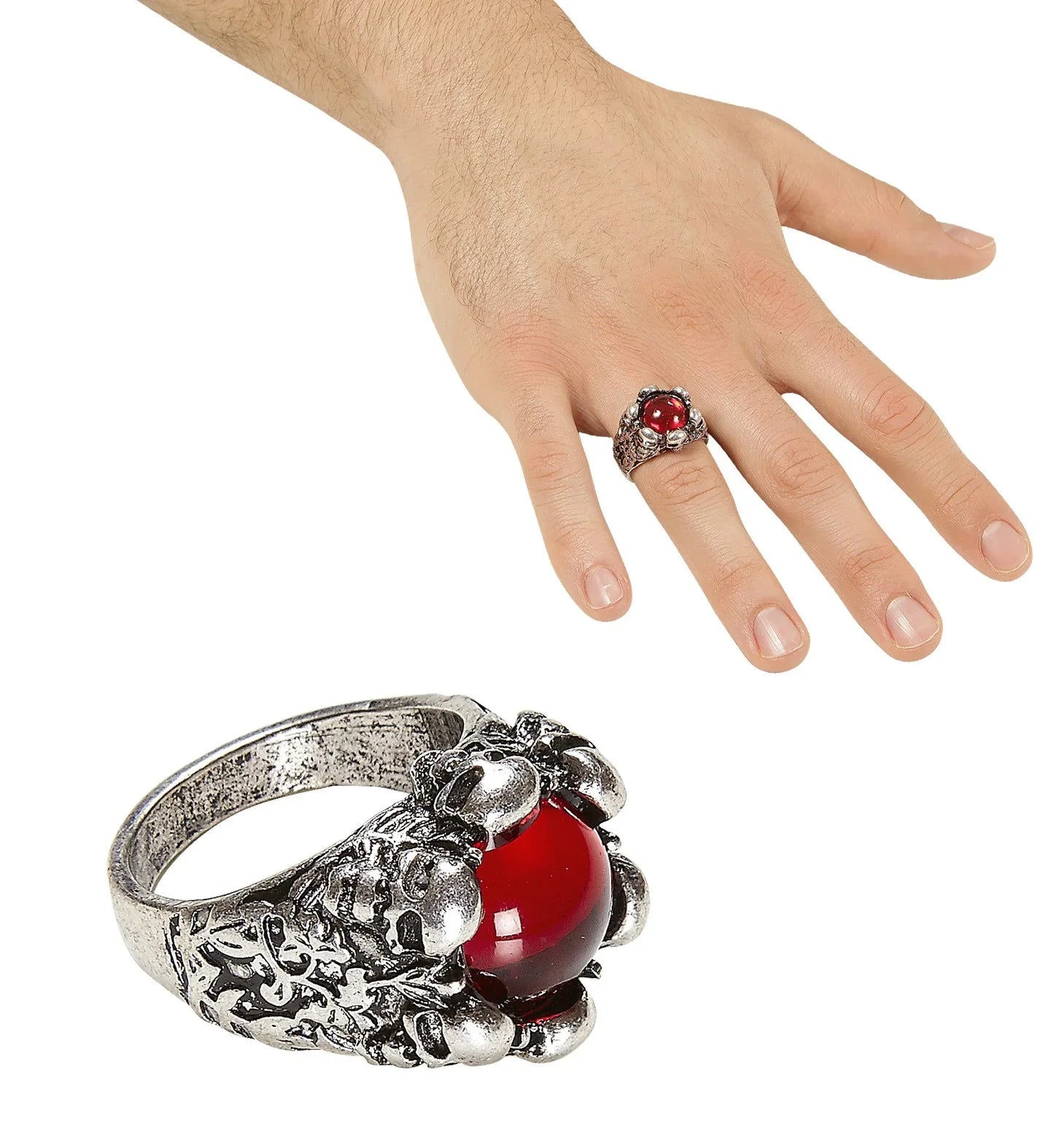 Anillo de Calaveras con Gema Joyas y Bisutería Widmann