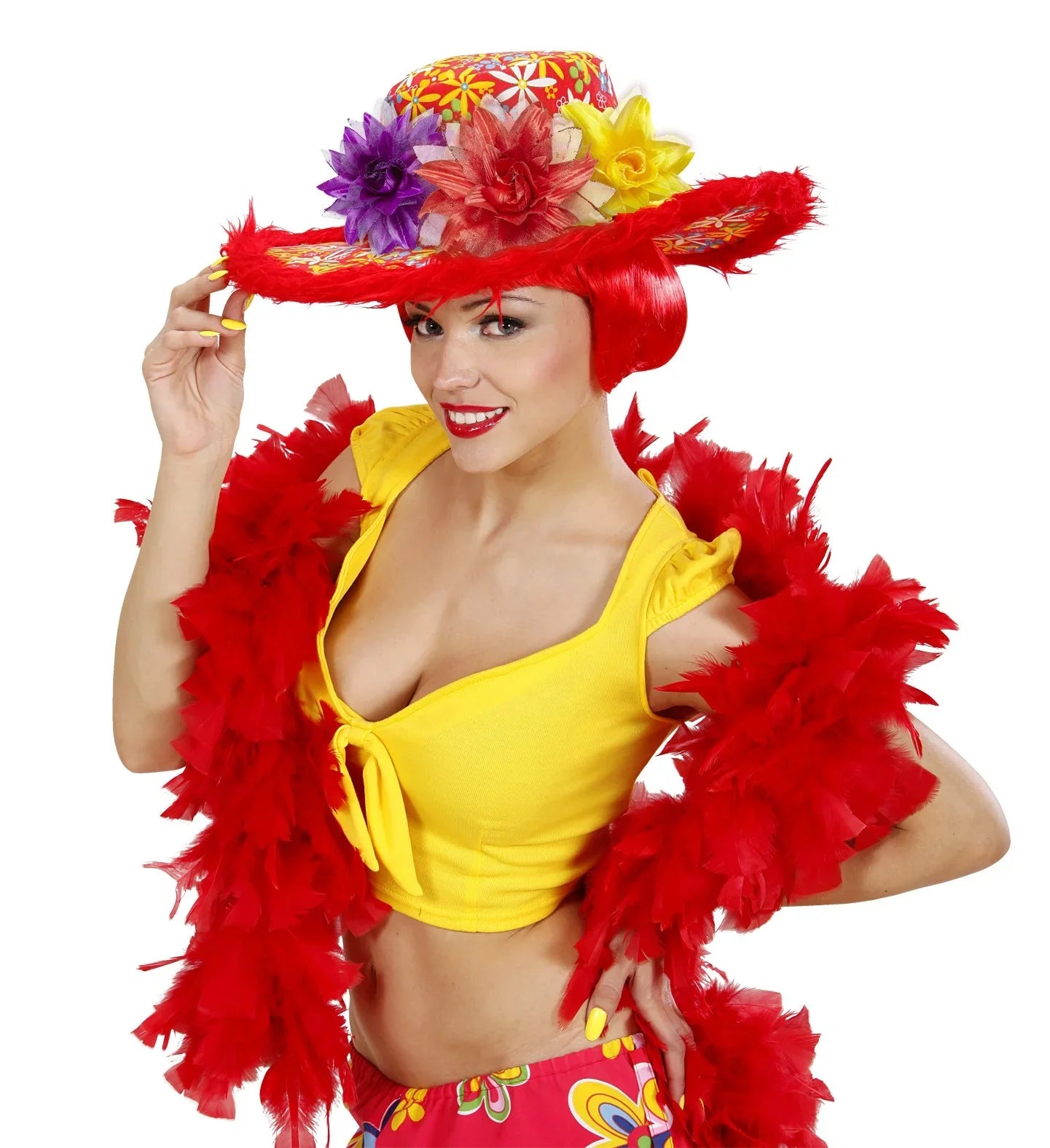 Flor de Tela Roja Grande Flores Widmann