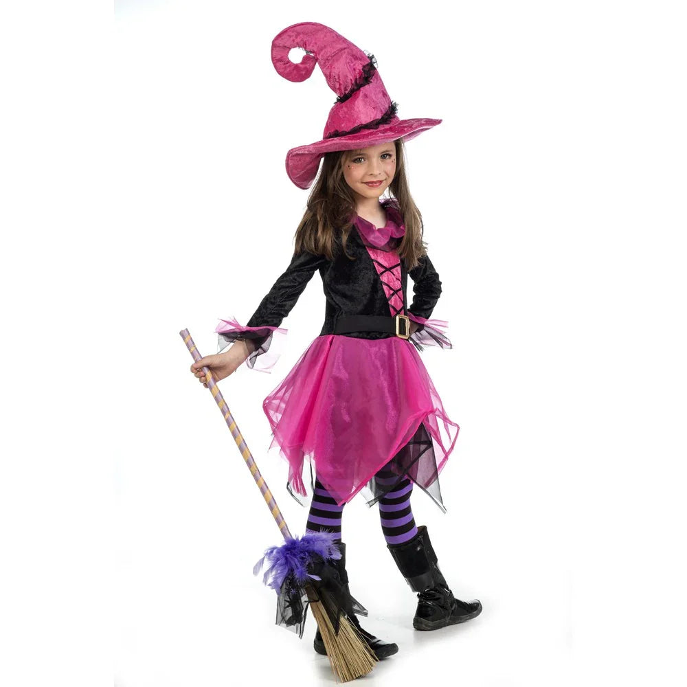 Disfraz de Bruja Rosa para Niña Halloween Infantiles Limit Sport