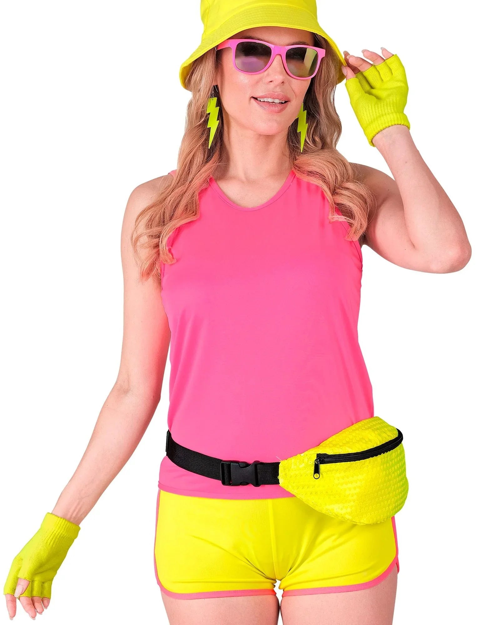 Guantes sin Dedos Abrigados Amarillo Neón Guantes Widmann