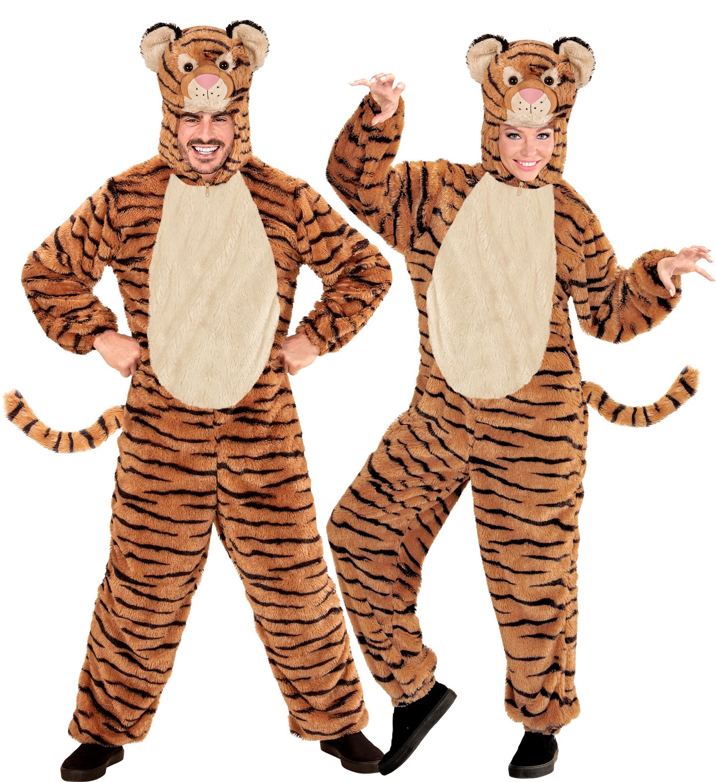 Disfraz de Tigre de Peluche Suave para Adulto Tigre Widmann