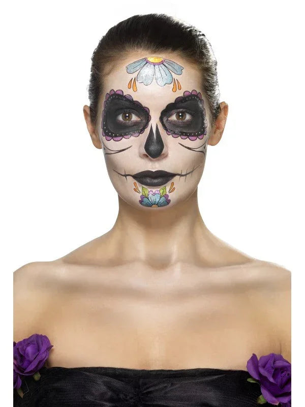 Kit Tatuajes y Maquillaje Catrina Morado Kits de Maquillaje Smiffys