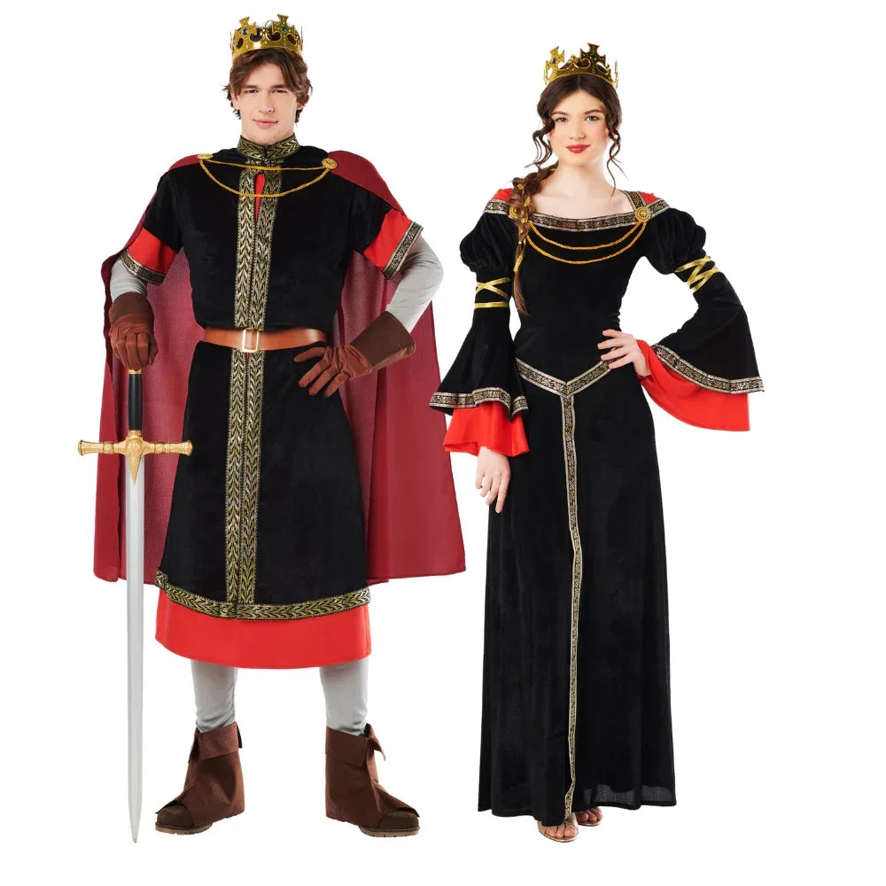 Disfraces en Pareja de Rey y Reina Medievales Negros Reyes y Reinas Medievales Disfraces Simon