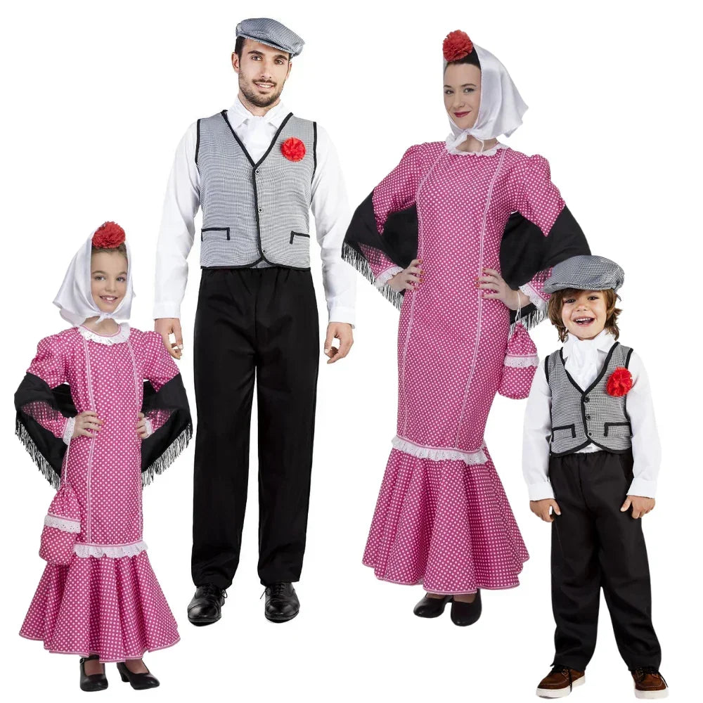 Disfraces para Grupo de Chulapo y Chulapa Castiza Rosa Chulapos y Chulapas Disfraces Simon