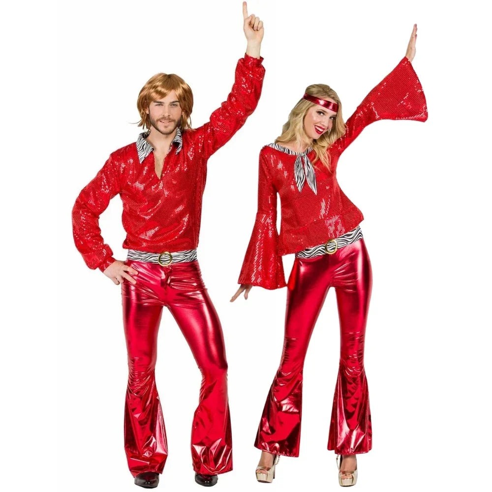 Disfraces en Pareja de Disco Años 70 Rojo Disco Disfraces Simon
