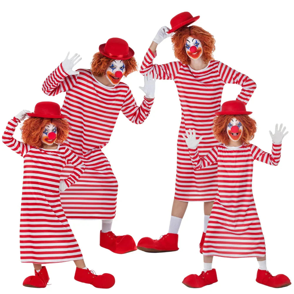 Disfraces para Grupo de Payaso con Camisón de Rayas Payaso Disfraces Simon