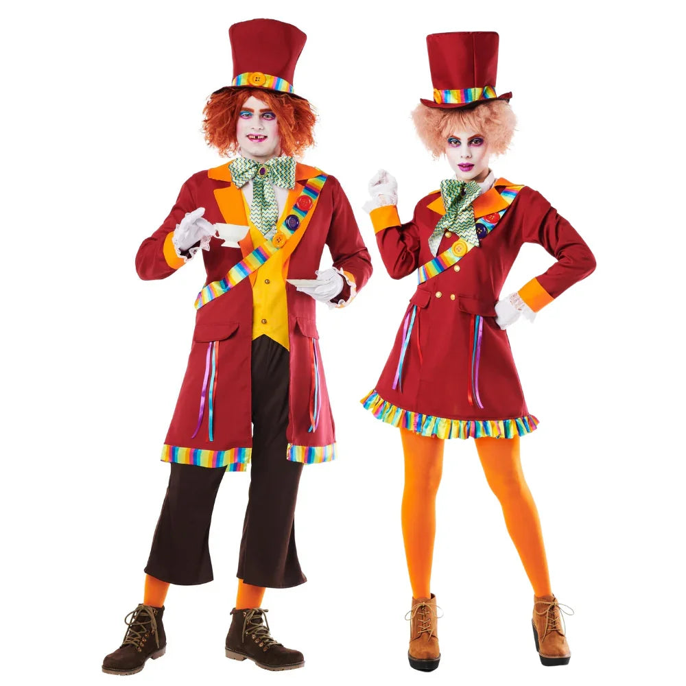 Disfraces en Pareja de Sombrerero Loco Granate Sombrerero Loco Disfraces Simon