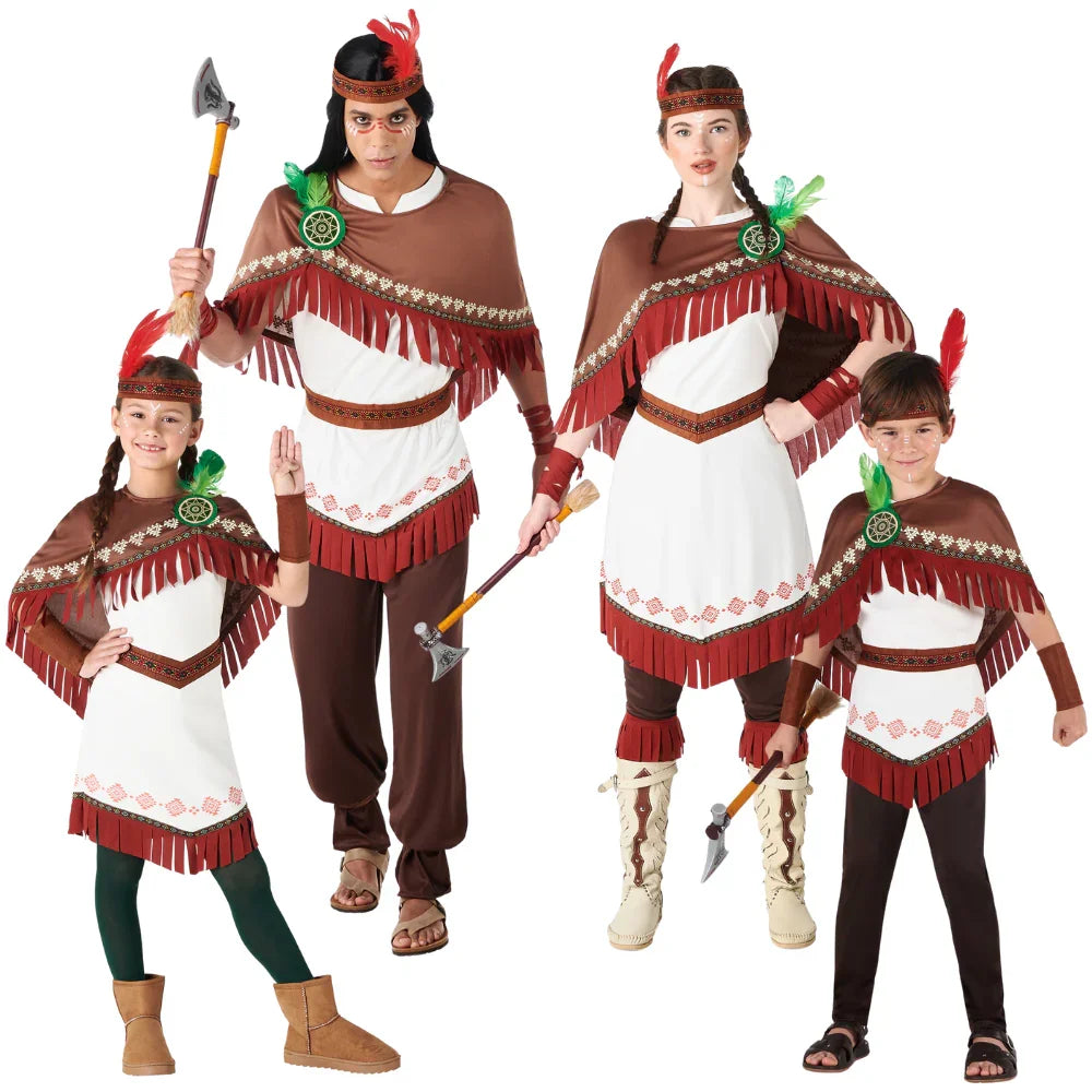 Disfraces para Grupo de Indios con Capa Indio Disfraces Simon