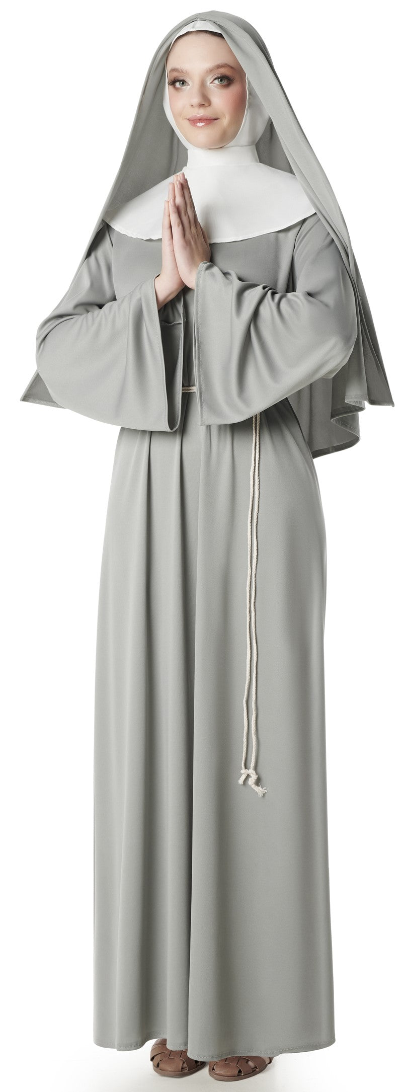 Disfraz de Monja Terrorífica Gris para Mujer Monjas Kimokawaii