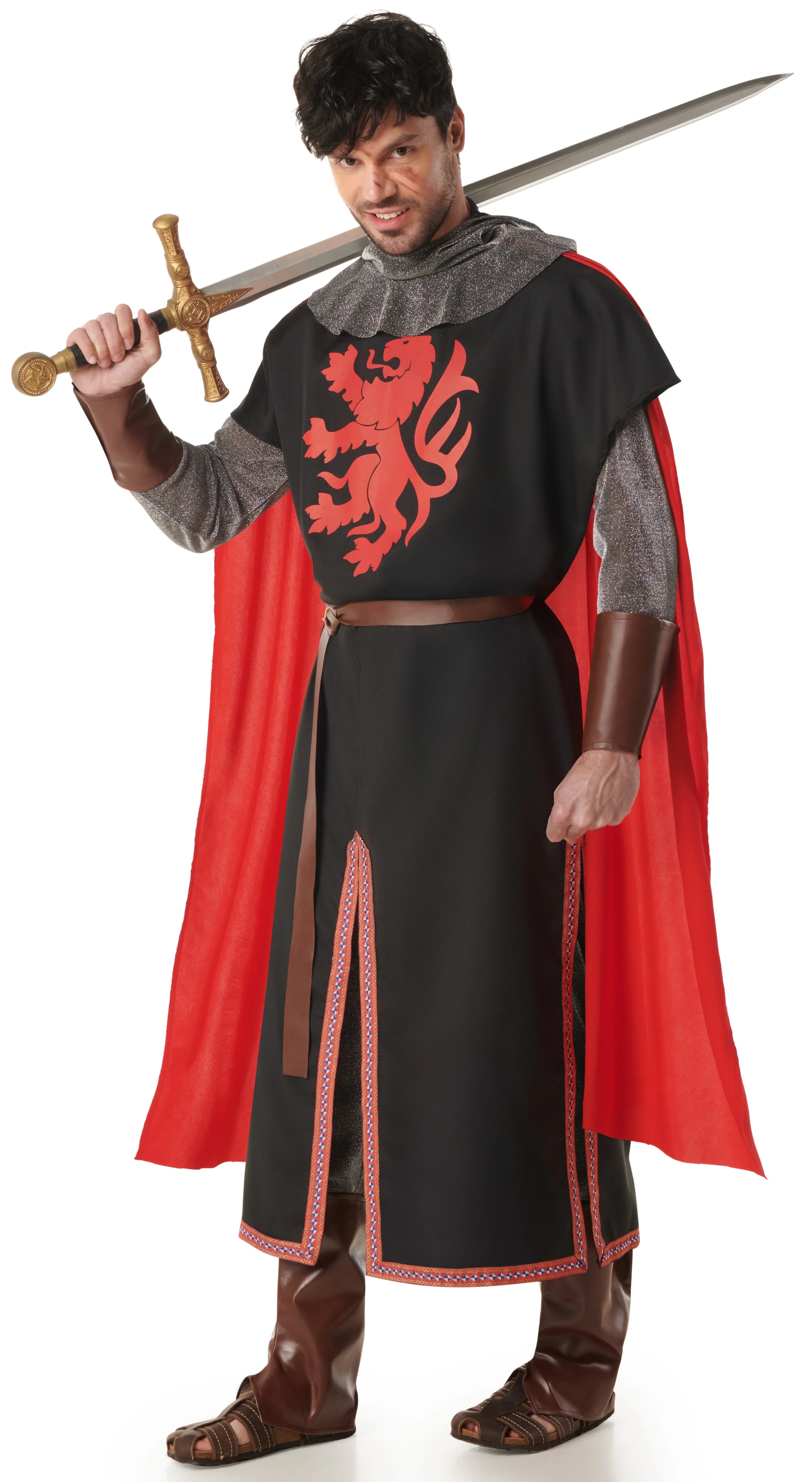 Disfraz de Caballero Medieval León para Hombre Caballeros y Cruzados Medievales Kimokawaii