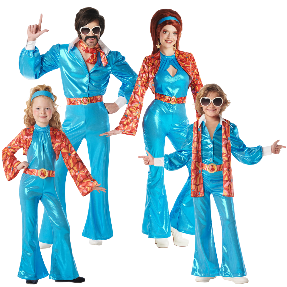 Disfraces para Grupo de Años 70 Azul