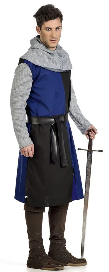 Disfraz de Caballero Cruzado Medieval Azul para Hombre Caballeros y Cruzados Medievales Limit Sport