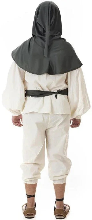 Disfraz de Panadero Medieval con Capucha para Hombre Campesinos y Posaderos Medievales Llopis