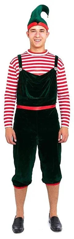 Disfraces en Pareja de Elfos Navideños con Peto Elfos Navideños Disfraces Simon