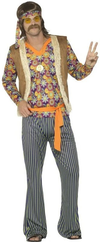 Disfraces en Pareja de Hippies con Chaleco Hippies Disfraces Simon