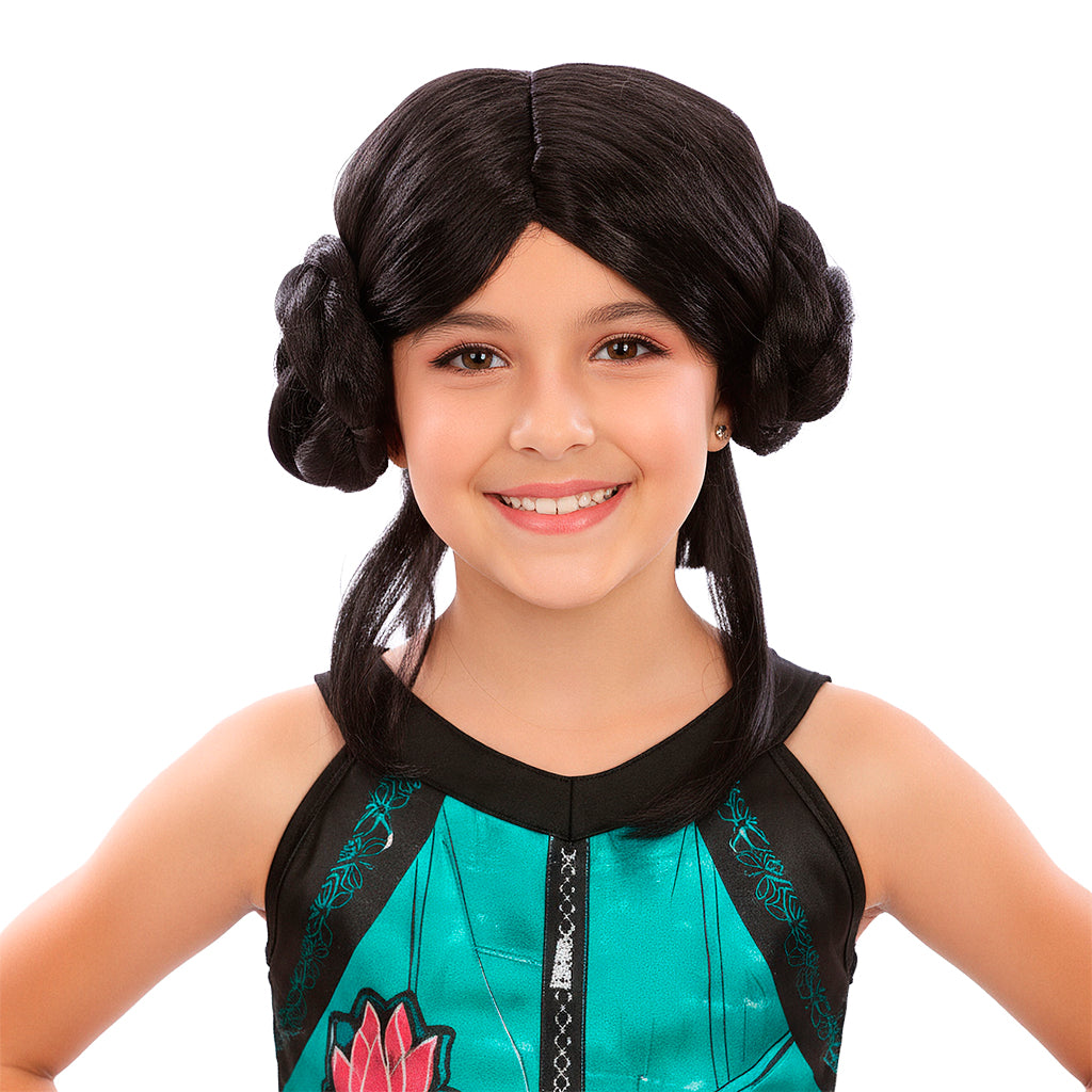 Peluca de Zoey K-pop Morena con Moños Infantil
