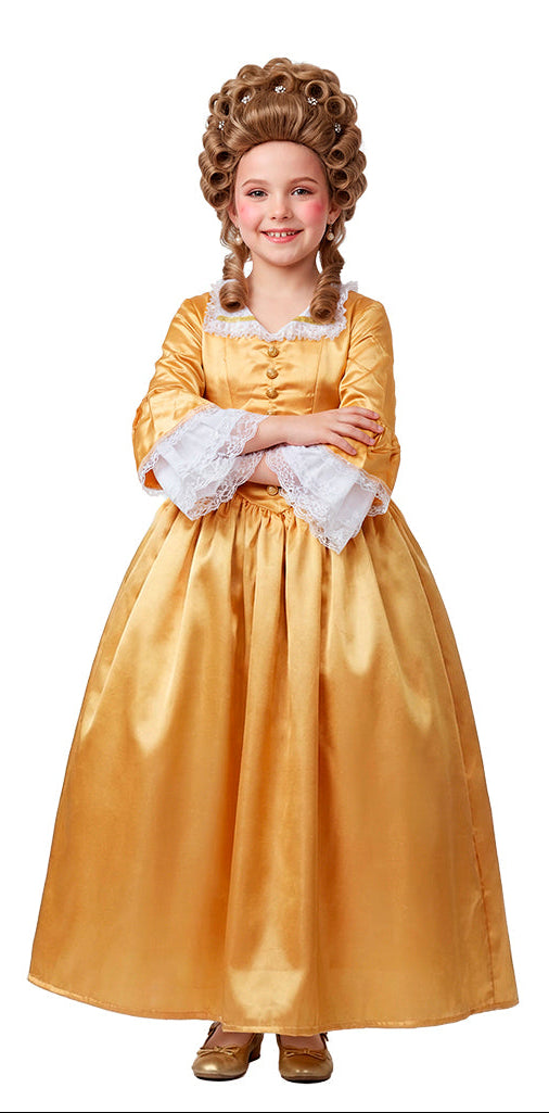 Disfraz Maria Antonieta en Color Dorado para Niña