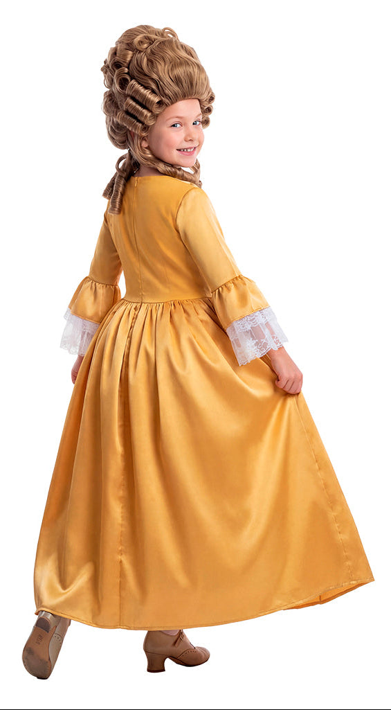 Disfraz Maria Antonieta en Color Dorado para Niña