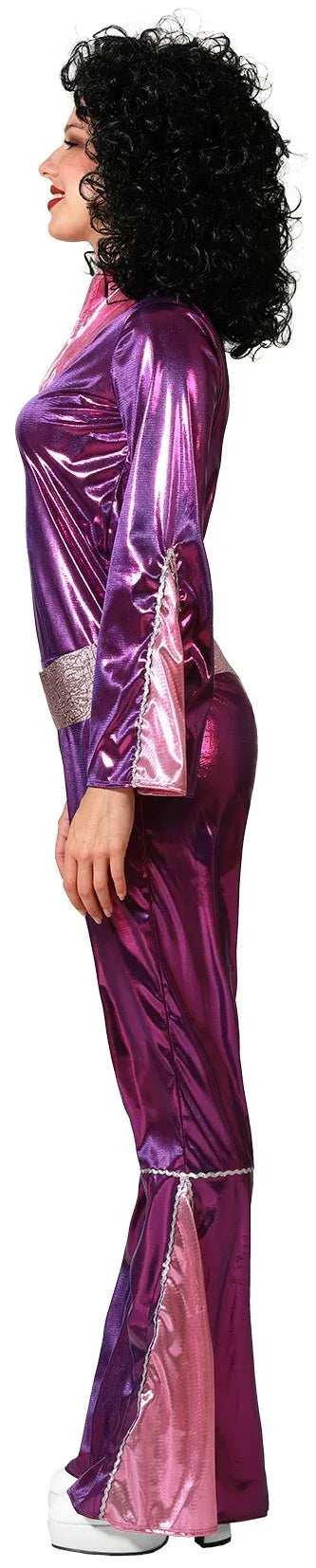 Disfraz Disco Años 70 Fucsia para Mujer | Comprar Online