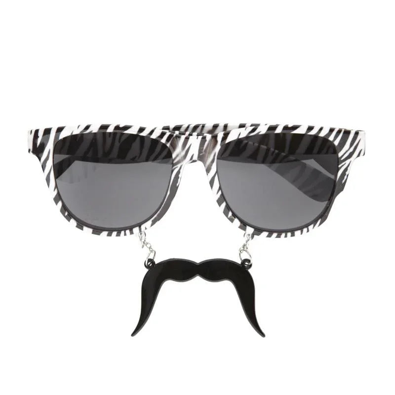 lunettes et moustache zébrées