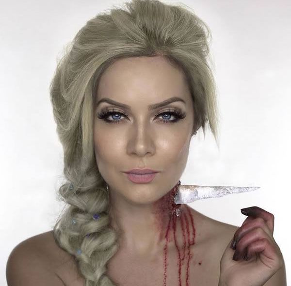 Maquillaje Elsa Zombie