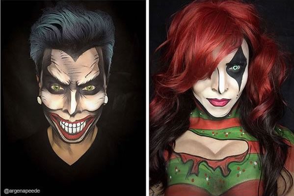 Maquillaje de Joker y Harley Quinn